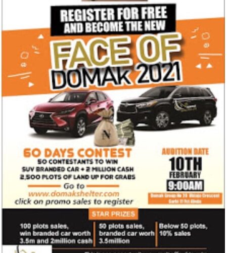 Amazing!!! Face Of Domak Contestants To Win SUV Car, 2M Cash And Other Mouthwatering Prizes