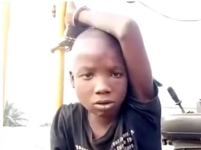 BURSTED!!! Security Operatives Arrests 10 Year Old Armed Robber in Edo State