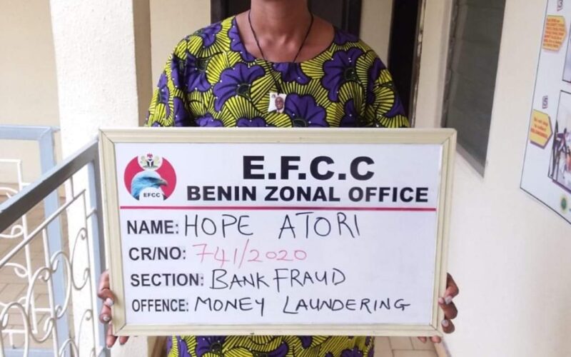 EFCC Arraigns Woman for Money Laundering