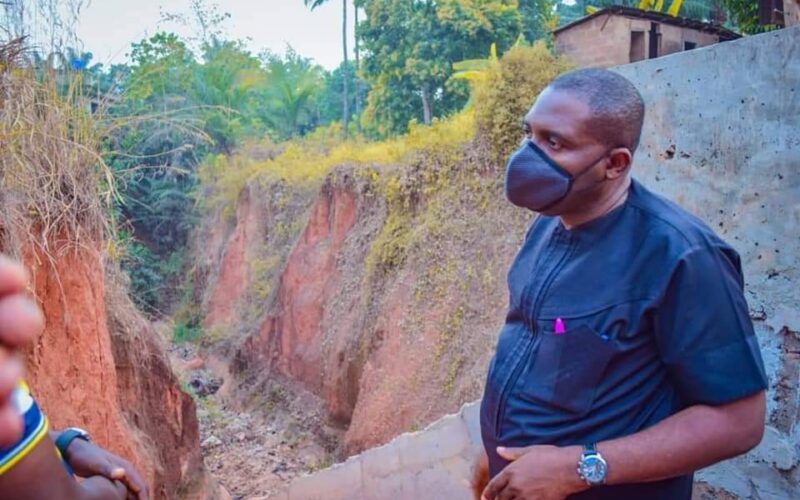 Anambra erosion menace worrisome; says Azubogu as he visits Obosi