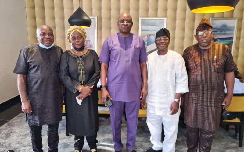 PEACE AT LAST!!! Fayose, Olujimi, other Ekiti PDP stakeholders meet in Lagos