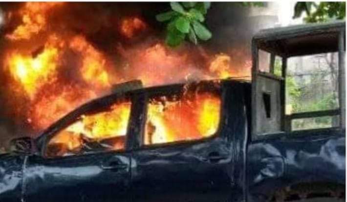 BREAKING!! Again, Unknown Gunmen Kill Police Inspector in Delta, Set Van Ablaze, Cart Away Arms