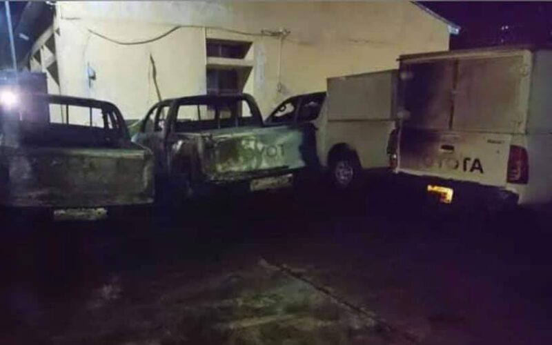Six Vehicles, Others Burnt As Hoodlums Attack INEC Office In Enugu