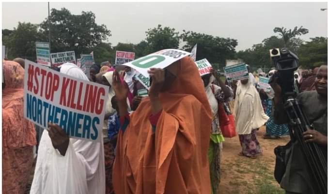 Massive protest In Abuja As Northern Group Demands Referendum For Igbos