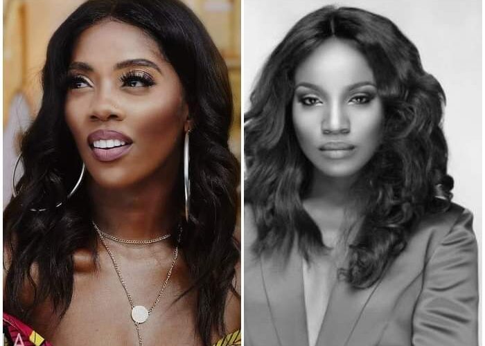 ‘Your ny*sh is the dirtiest in this industry’; Tiwa Savage and Seyi Shay fight dirty in saloon (VIDEO)