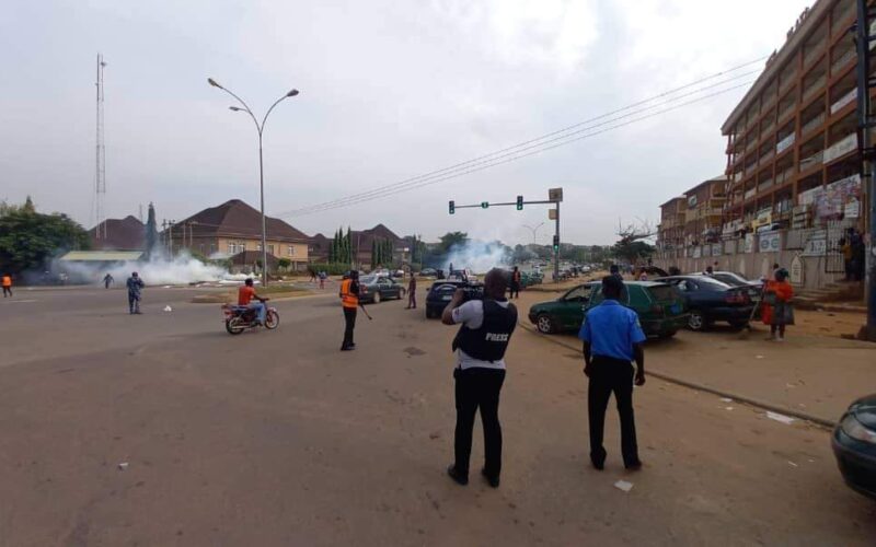 June12: Police Teargas ‘Buhari Must Go’ Protesters In Abuja