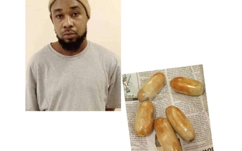 Nigerian man arrested with 5 wraps of heroine hidden in his anus