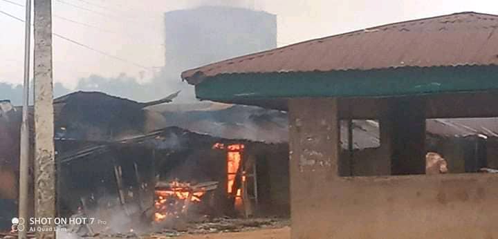 Ohafia on fire as army, unknown gunmen clash