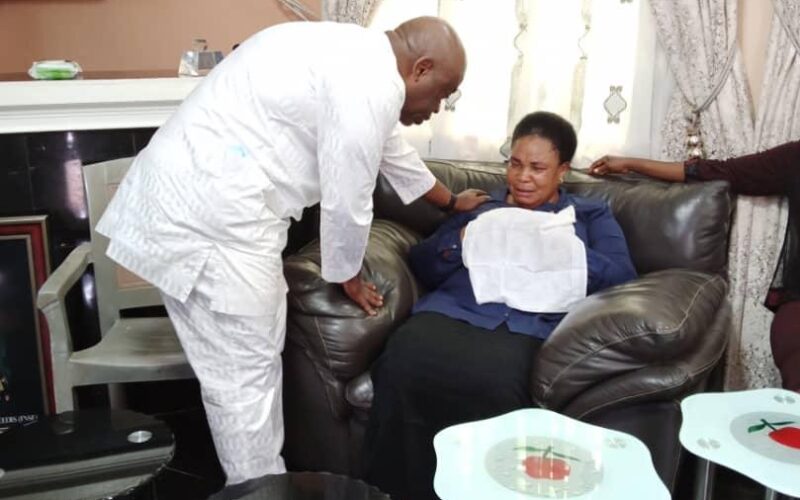 Rep Okechukwu condoles with family of late Sedi MD, Prof Ndubuisi at his Enugu residence