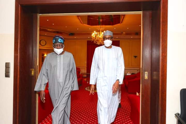 APC National Leader, Bola Tinubu Visits Aso Rock, Says Buhari Is An Exceptional Leader