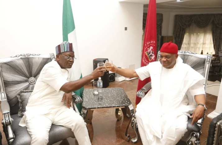 Gov Ortom Visits Senator Orji Kalu in Abuja (PHOTOS)