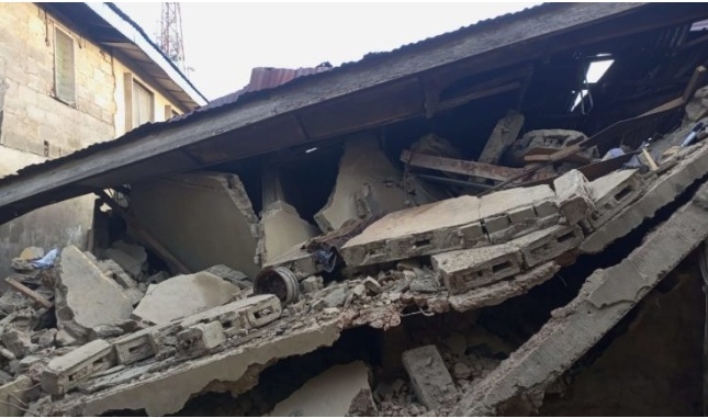 BREAKING: Another Storey Building Collapses In Lagos