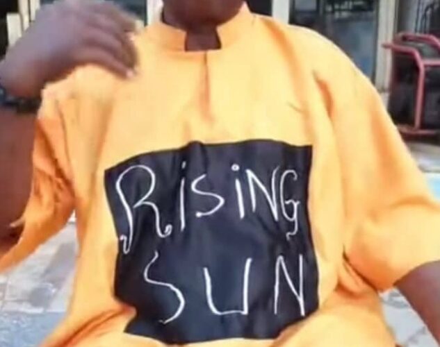 Again, Chiwetalu Agu dares DSS, Army with new ‘Rising Sun’ attire (Photos)