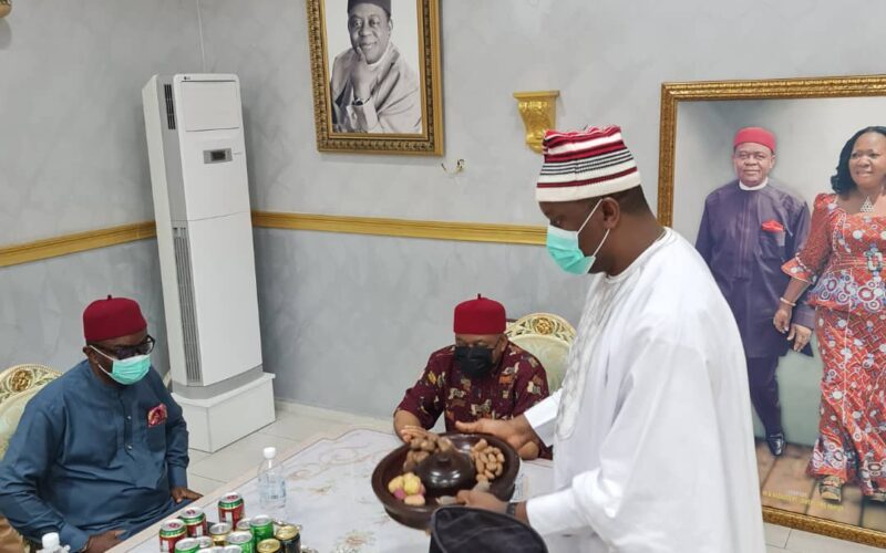 BREAKING: 2023: Ex-Abia govenor, T.A. Orji, in closed door meeting with Ohafia leaders (Photos)