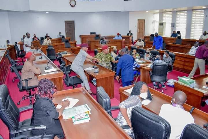 BREAKING: Abia Deputy Speaker, Majority Leader Narrowly Escape Removal As Speaker Suspends Plenary Indefinitely