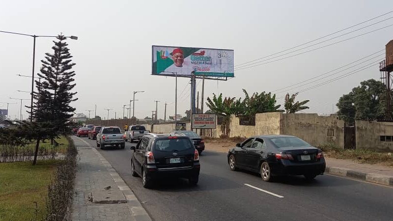 2023: Orji Kalu’s Presidential Billboards Flood Major Roads In Lagos (Photos)