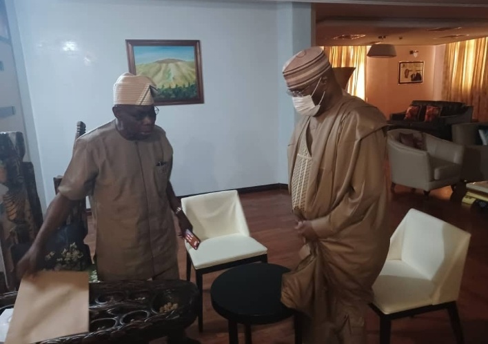 Ex- Vice President, Atiku  Abubakar meets Obasanjo behind closed-door