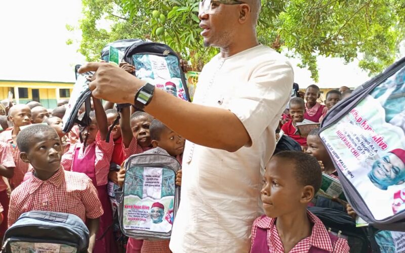 Orji Kalu’s Educational Materials Hit Bende LGA, Distributed To Pupils