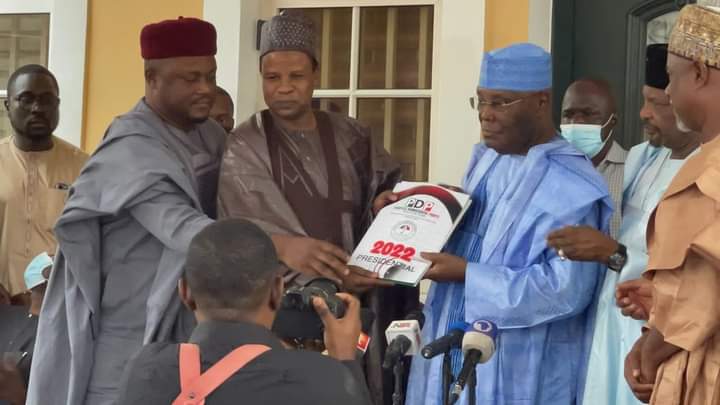 BREAKING: 2023: Atiku Gets PDP Presidential Nomination Form