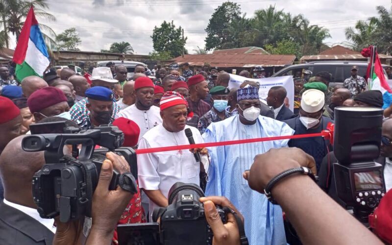 Senate President, Lawan, commissions road projects attracted by Senator Orji Kalu