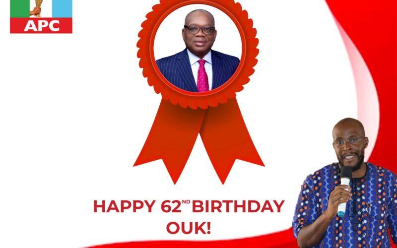 Ibe Okwara Osonwa greets Sen. Orji Kalu at 62