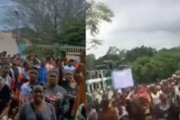 Massive protest rocks Enugu over PVC registration frustration (Photos)