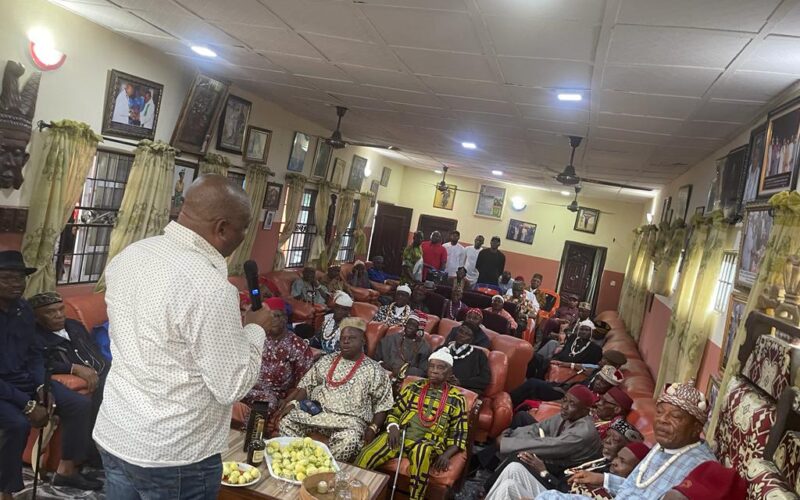 Royal fathers host Orji Kalu, laud projects executed in their communities (Photos)