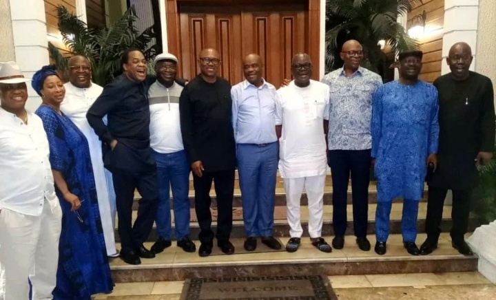 LP presidential candidate, Peter Obi meets Wike, Ortom, Mimiko, Ikpeazu, others