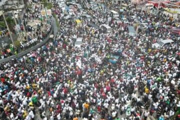 2023: Massive Crowd As Supporters Of Peter Obi Hold Rallies In Lagos (PHOTOS)