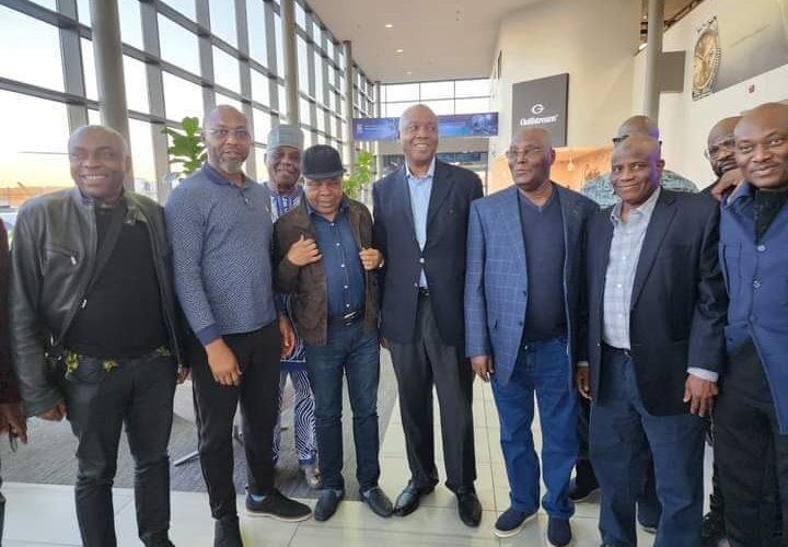 2023: Atiku, Saraki, Uko Nkole arrive US for campaign (PHOTOS)