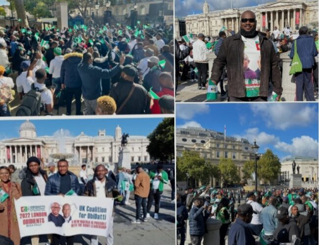 2023: Nigerians in London join solidarity march for Peter Obi