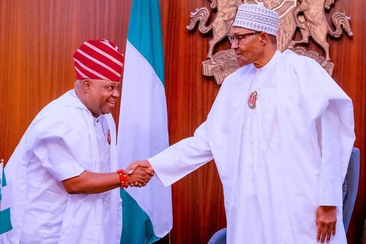PHOTOS: Osun Gov Adeleke Pays ‘Thank You’ Visit to Buhari