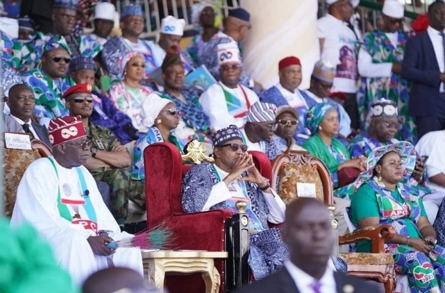 2023: Adamawa Stands Still For Tinubu As Buhari Arrives For Campaign In Atiku’s Home