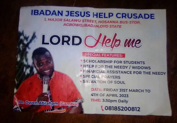 Gambian pastor absconds with worshipers’ 52 phones, money after 3-day crusade in Ibadan