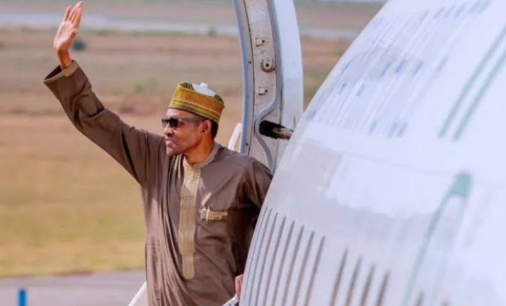 Former President Buhari departs Eagle square to Daura