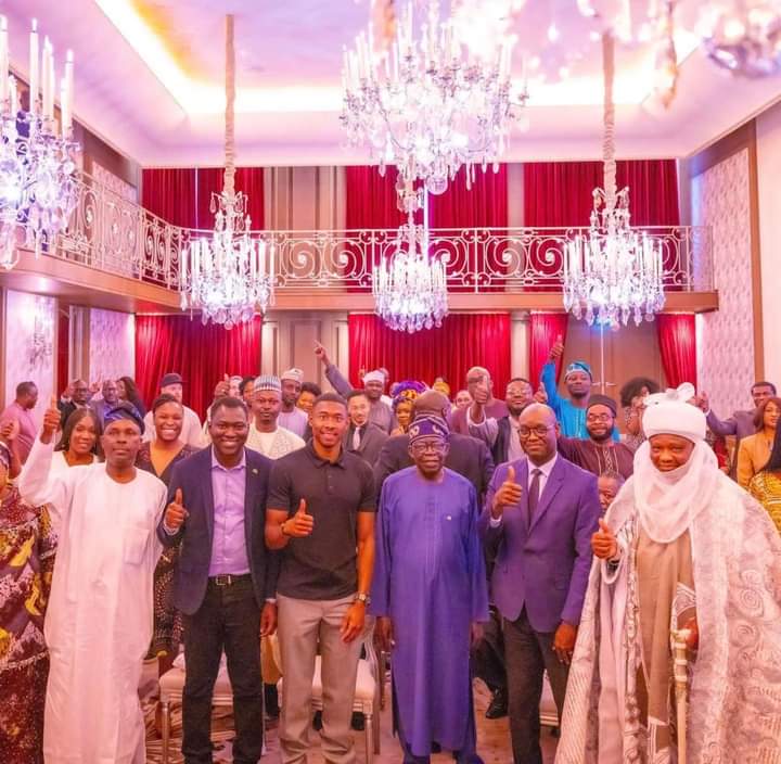 PHOTOS: Tinubu meets Real Madrid star, David Alaba, others in France 10 FB IMG 1687563587604