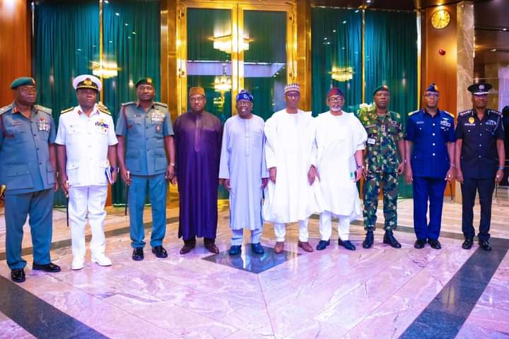 PHOTOS: Tinubu Meets NSA, Service Chiefs In Abuja 10 FB IMG 1688399937036
