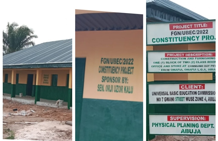 PHOTOS: Army Day Primary School Ebem Ohafia Gets New Block Of Classrooms Courtesy Sen Orji Kalu