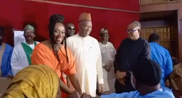 PHOTOS: Chimamanda Adichie accompanies Peter Obi, Datti to tribunal