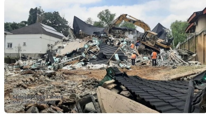 Wike’s bulldozer roars in Abuja, multimillion-naira unapproved duplex demolished