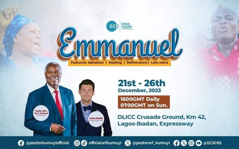 ‘Emmanuel’ Is Here! As Deeper Life hosts Global Crusade with Kumuyi (GCK) and December Retreat