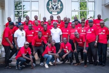 PHOTOS: Soludo Hosts Ex–Rangers Int’l Players, Describes Them As Living Legends, Increases Their Monthly Stipend From N15,000 To N100,000