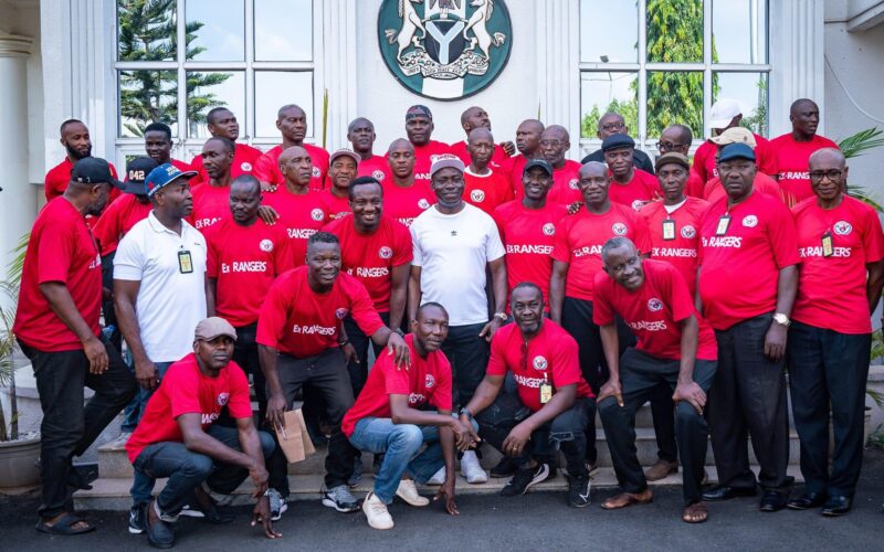 PHOTOS: Soludo Hosts Ex–Rangers Int’l Players, Describes Them As Living Legends, Increases Their Monthly Stipend From N15,000 To N100,000