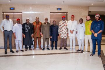 ABIA: Gov Alex Otti Meets National Assembly Caucus