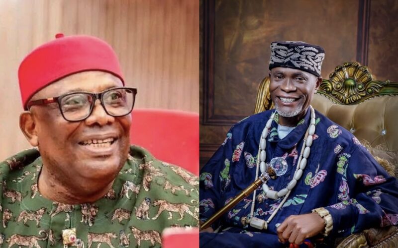 Traditional Retirement: Senator Augustine Akobundu Congratulates Elder Nkumogu Obadiah Mbila