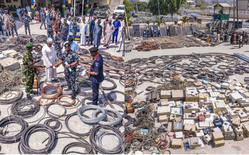 PHOTOS: Police Arrest Suspects Over Theft Of 115 Manhole Covers, Transformer Components, Others Worth N1Billion In Abuja