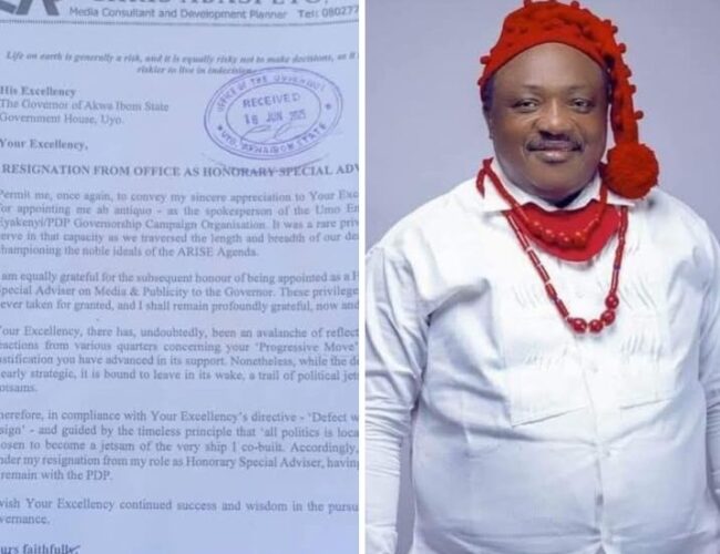 AKWA IBOM: Ex–Commissioner, Chris Abasi-Eyo Resigns As Umo Eno’s Aide, Says He Won’t Join Governor To APC