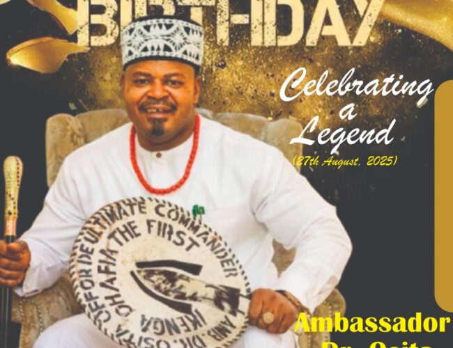 Celebrating Amb. Dr. Osita Offor: A Visionary Leader and Champion of Abia’s Future