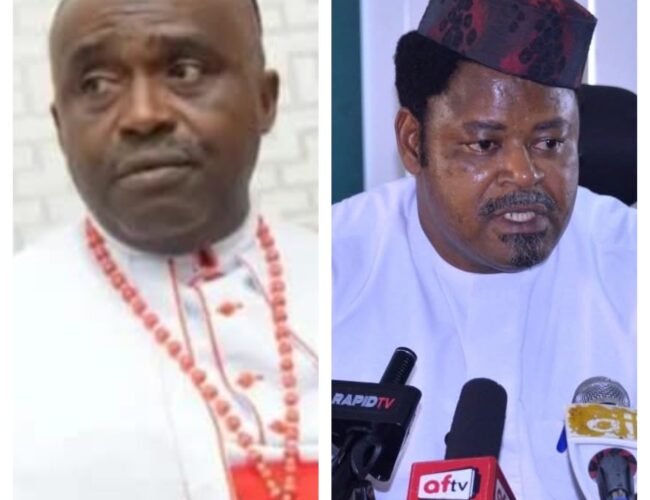 UAAP President, Ambassador Dr. Osita Offor- De Ultimate Commander, Congratulates Archbishop Sunday Onuoha on Elevation