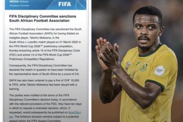 World Cup Qualifiers: Boost For Super Eagles As FIFA Deducts 3 Points From South Africa